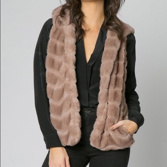 NWOT Lavender Brown Chevy Hooded Vest - Picture 2 of 6